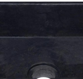 vidaXL Νιπτήρας Μαύρος 30 x 30 x 13 εκ. Μαρμάρινος
