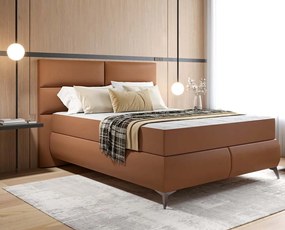 MATIS Κρεβάτι με αποθηκευτικό χώρο και στρώμα με ανεξάρτητα ελατήρια Eden γκρι 140×200 MATISE67278647