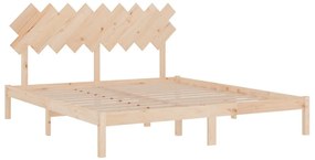 vidaXL Πλαίσιο Κρεβατιού 180 x 200 εκ. Μασίφ Ξύλο Super King Size