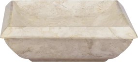 vidaXL Νιπτήρας Κρεμ 50 x 35 x 10 εκ. Μαρμάρινος