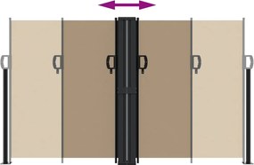 vidaXL Σκίαστρο Πλαϊνό Συρόμενο Taupe 140 x 1200 εκ.