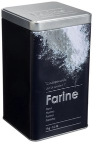 Δοχείο Για Αλεύρι 1kg (Φ10.7x18.4) F-V Embossed Black 136308