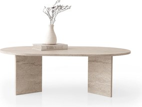 Τραπεζάκι Σαλονιού Τραβερτίνη LAGAN 128x80x42