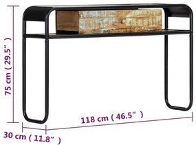 Τραπέζι Κονσόλα 118 x 30 x 75 εκ. από Μασίφ Ανακυκλωμένο Ξύλο - Καφέ