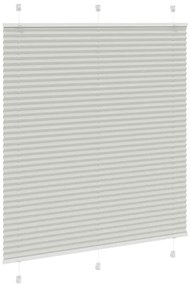 vidaXL Πλισέ περσίδα ανοιχτό γκρι 115x150 cm Πλάτος υφάσματος 114,4 cm