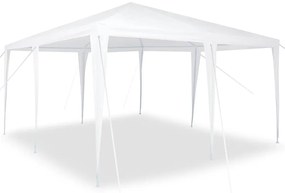 vidaXL Σκηνή Πάρτυ Λευκό 400 x 400 x 266 εκ Πολυεστέρας, Χάλυβας