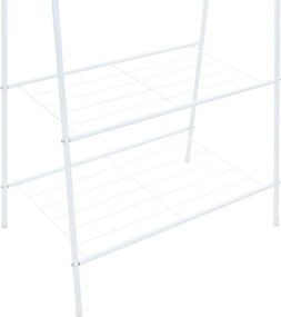 vidaXL Κρεμάστρα Ρούχων Δαπέδου Λευκή 59 x 35 x 150 εκ.