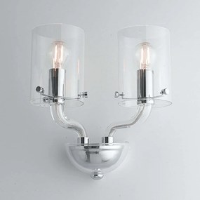 Φωτιστικό Τοίχου - Απλίκα Aurora I-AURORA-AP2 TR 2xE14 31x24cm Clear Luce Ambiente Design Glass