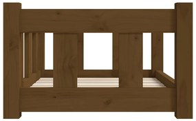 vidaXL Κρεβάτι Σκύλου Μελί 55,5 x 45,5 x 28 εκ. από Μασίφ Ξύλο Πεύκου