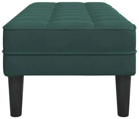 vidaXL Παγκάκι Σκούρο Πράσινο 113x57x39 εκ. Βελούδο