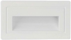V-TAC Φωτιστικό για Σκαλοπάτια LED – Step Light LED 3W 230V 180lm 270° IP65 Ορθογώνιο Ζεστό Λευκό Άσπρο Σώμα 10378