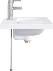 vidaXL Λεκάνη μπάνιου Χρωμέ 61 x 40 x 16,5 εκ. Μέταλλο
