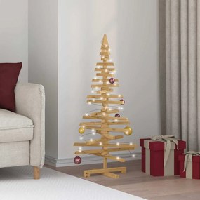 vidaXL Ξύλινο Χριστουγεννιάτικο Δέντρο Καφέ 120 cm Μασίφ ξύλο πεύκου