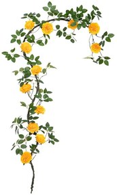 Τεχνητή Γιρλάντα Παιώνια 00-40009-5 240cm Green-Orange Marhome Συνθετικό Υλικό