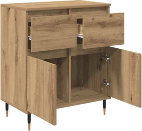 vidaXL Πλαϊνό γραφείο με συρτάρι Artisan Oak 60 x 35 x 70 cm