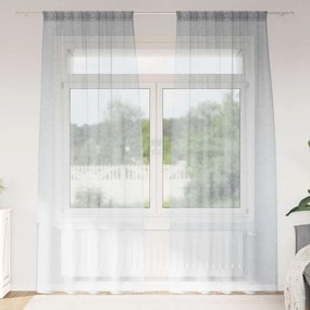 vidaXL Κουρτίνα βυσσινί 2 τμχ. Σκούρο Γκρι 245 x 140 εκ. Πολυεστέρας