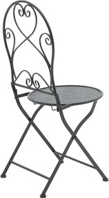 Τραπεζαρία Walen pakoworld σετ 3τεμ μέταλλο μαύρο