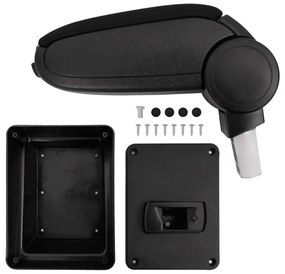 vidaXL Τεμπέλης Αυτοκινήτου Μαύρος 17 x 40 x (31-49) εκ. από ABS