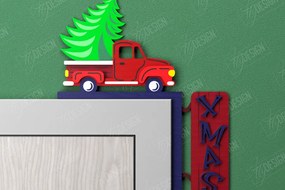 Σετ των 3 Intra απο ξύλο plywood 3mm-4mm πάχος Χριστουγεννιάτικες γωνίες πόρτας | Πινακίδα πόρτας | CNC Δίασταση 15x15 cm INTRAFABR-107188811