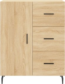 vidaXL Ντουλάπι Sonoma δρυς 69,5 x 34 x 180 εκ. από Επεξεργασμένο Ξύλο