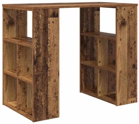 vidaXL Γραφείο με ράφι Παλιό Ξύλο 90 x 50 x 75 εκ. Επεξεργασμένο ξύλο