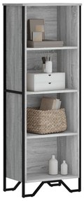 vidaXL Βιβλιοθήκη Γκρι Sonoma 50x31x137,5 εκ. από Επεξεργ. Ξύλο