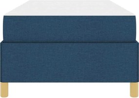 vidaXL Σκελετός Κρεβατιού με στρώμα Μπλε 80 x 200 cm ύφασμα