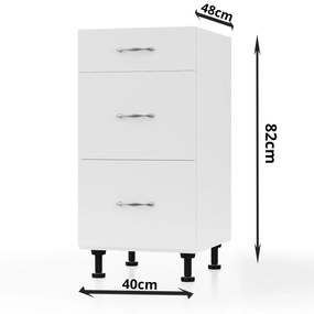 Horizont Κάτω Ντουλάπι Συρταριέρα Τσιμέντο 40x48x82εκ - GR-104-00056