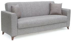 Καναπές Κρεβάτι Τριθέσιος ArteLibre GERARDO Καφέ 210x84x86cm