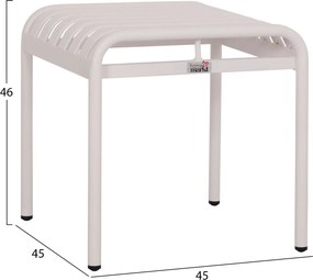 ΣΚΑΜΠΟ ΑΛΟΥΜΙΝΙΟΥ RACHEL HM6340.02 ΛΕΥΚΟ 45x45x46Υεκ.