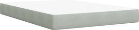 vidaXL Κρεβάτι Box Spring με Στρώμα και LED Ανοιχτό γκρι 140 x 200 cm