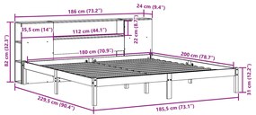 ΚΡΕΒΑΤΙ ΒΙΒΛΙΟΘΗΚΗ ΧΩΡΙΣ ΣΤΡΩΜΑ 180X200 ΕΚ ΜΑΣΙΦ ΞΥΛΟ ΠΕΥΚΟΥ 3321546