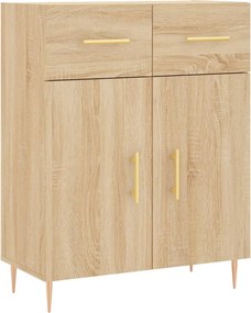 vidaXL Ντουλάπι Sonoma δρυς 69,5 x 34 x 180 εκ. από Επεξεργασμένο Ξύλο