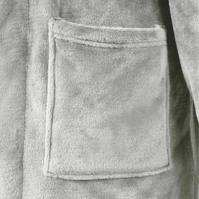 vidaXL Ρόμπα χωρίς Κουκούλα Γκρι s Φανέλα