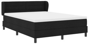 vidaXL Κρεβάτι box spring με στρώμα , μαύρο, 140x200 εκ., ύφασμα