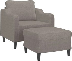 vidaXL Πολυθρόνα Taupe 60 εκ. από Υφασμάτινη με Υποπόδιο