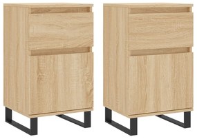 vidaXL Ντουλάπια 2 τεμ. Sonoma Δρυς 40x35x70 εκ. Επεξεργασμένο Ξύλο