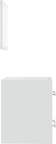 vidaXL Ντουλάπι Μπάνιου με Καθρέφτη Λευκό 41x38,5x48 εκ.