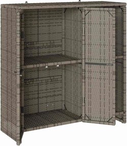 vidaXL Ντουλάπι αποθήκευσης με ράφι Γκρι 100 x 36 x 102 εκ Ρατάν