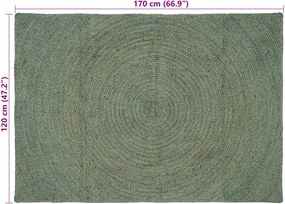 vidaXL Χαλιά χώρου Λαδί 120 x 170 cm Γιούτα