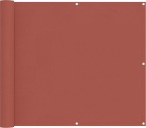 vidaXL Οθόνη Μπαλκονιού Τερακότα 100 x 400 cm Ύφασμα Όξφορντ