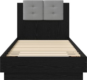vidaXL Κρεβάτι με Κεφαλάρι Μαύρη Δρυς 80 x 200 cm Επεξεργασμένο Ξύλο