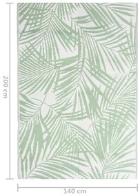 vidaXL Χαλί εξωτερικού χώρου ARAKIL Πράσινο 140x200 cm PP