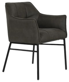 Καρέκλα DKD Home Decor Μαύρο Σκούρο καφέ Σκούρο γκρίζο 60 x 60 x 84 cm