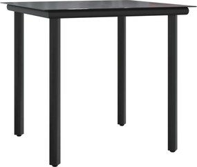 vidaXL Σετ Τραπεζαρίας Κήπου 3 τεμ. Γκρι Συνθ. Ρατάν με Μαξιλάρια