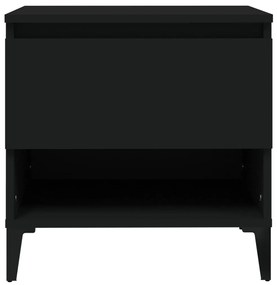 vidaXL Βοηθητικά Τραπέζια 2 τεμ. Μαύρα 50x46x50 εκ. Επεξεργασμένο Ξύλο