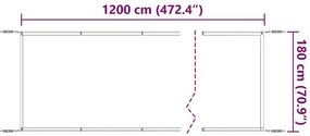 vidaXL Τέντα Κάθετη Μπεζ 180 x 1200 εκ. από Ύφασμα Oxford
