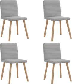 vidaXL Καρέκλες τραπεζαρίας 4 τεμ Cloud Grey Fabric