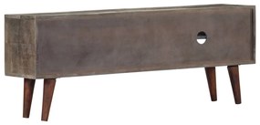 vidaXL Έπιπλο Τηλεόρασης Γκρι 130x30x46 εκ. Μασίφ Ακατέργ. Ξύλο Μάνγκο