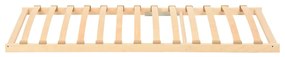 vidaXL Βάση κρεβατιού με λάμες Καφέ 120 x 190 cm Στερεό Ξύλο Μηλιάς